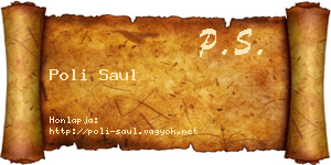 Poli Saul névjegykártya